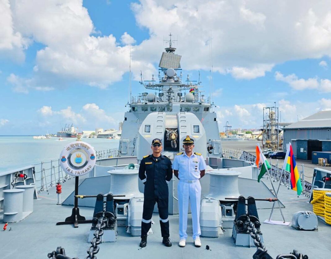 Indian Naval Ship Trikand, at Port Louis MauritiusÂ