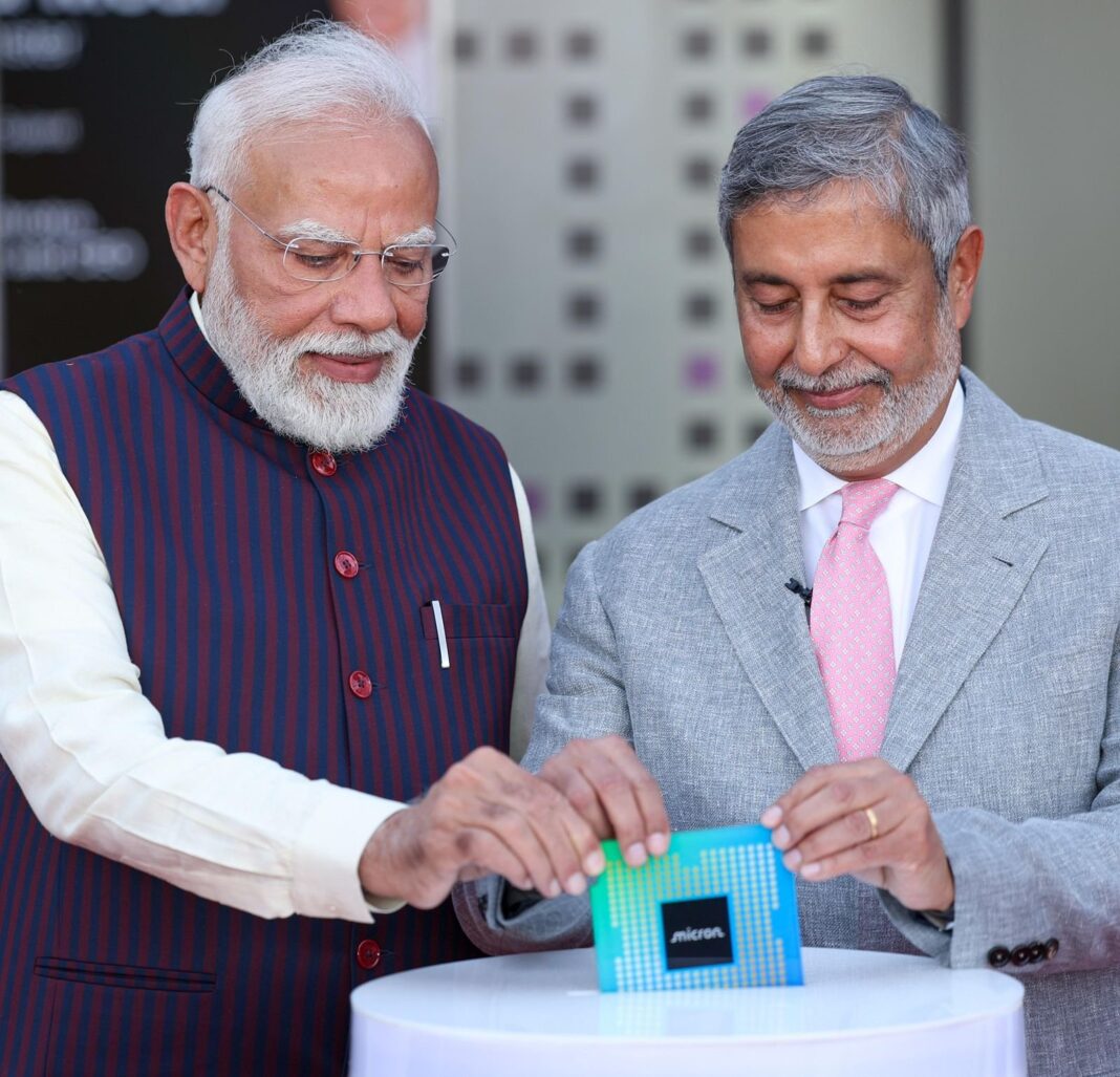 PM Narendra Modi inaugurates Micron Technology’s Semiconductor Assembly, Test and Packaging (ATMP) facility in Sanand,Gujarat