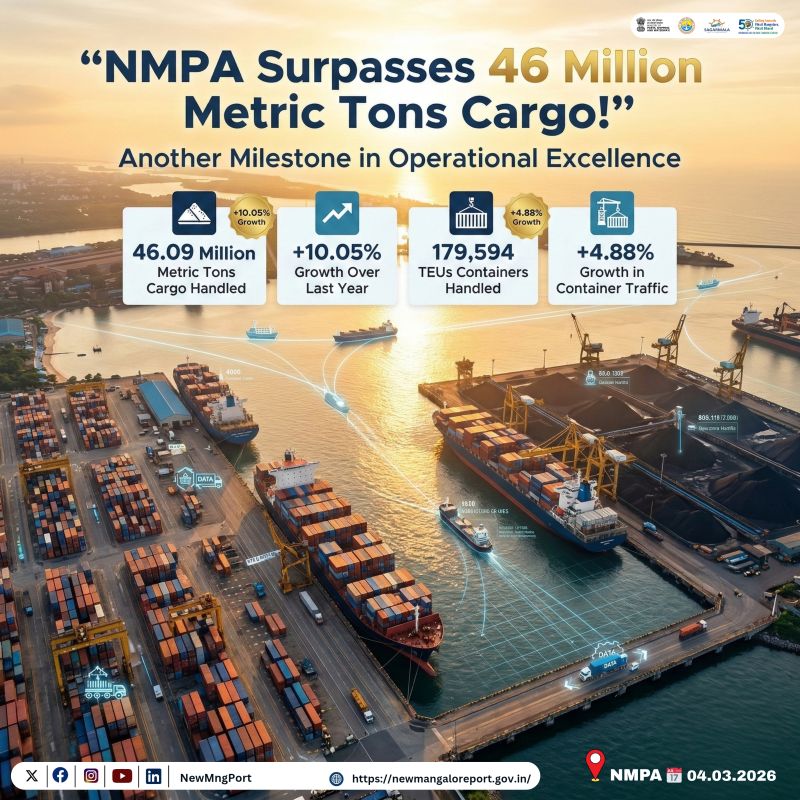 NMPA surpasses last year’s cargo throughput, registers strong growth in FY 2025–26